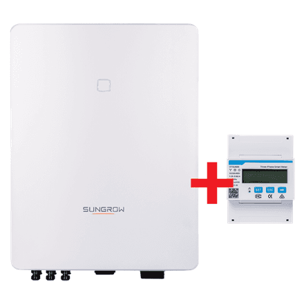 Sungrow 10 kW hibrīda invertors, 2 MPPT, ar viedo skaitītāju (SH10RT-20-V11_S)