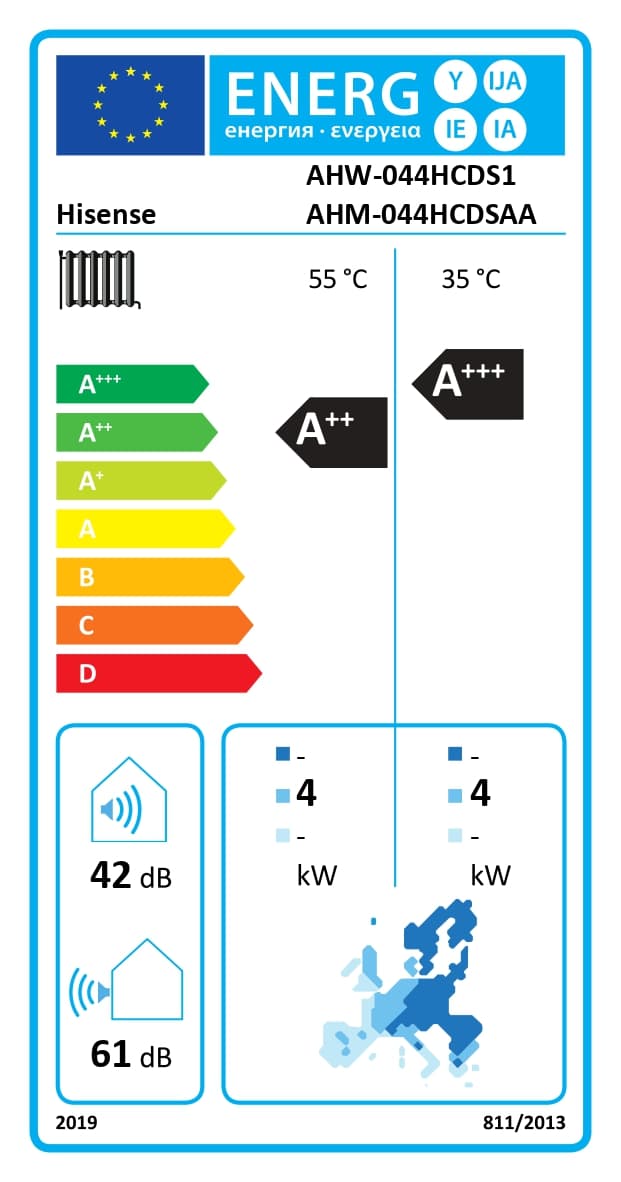 Hisense Hi-Therma 4,4 kW siltumsūkņa iekštelpu bloks / hidromodulis (AHM-044HCDSAA) — attēls 1