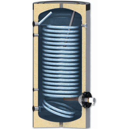 Sunsystem 200 l emaljēta karstā ūdens tvertne ar siltummaini 1,9 m² (SWPN200) — attēls 1